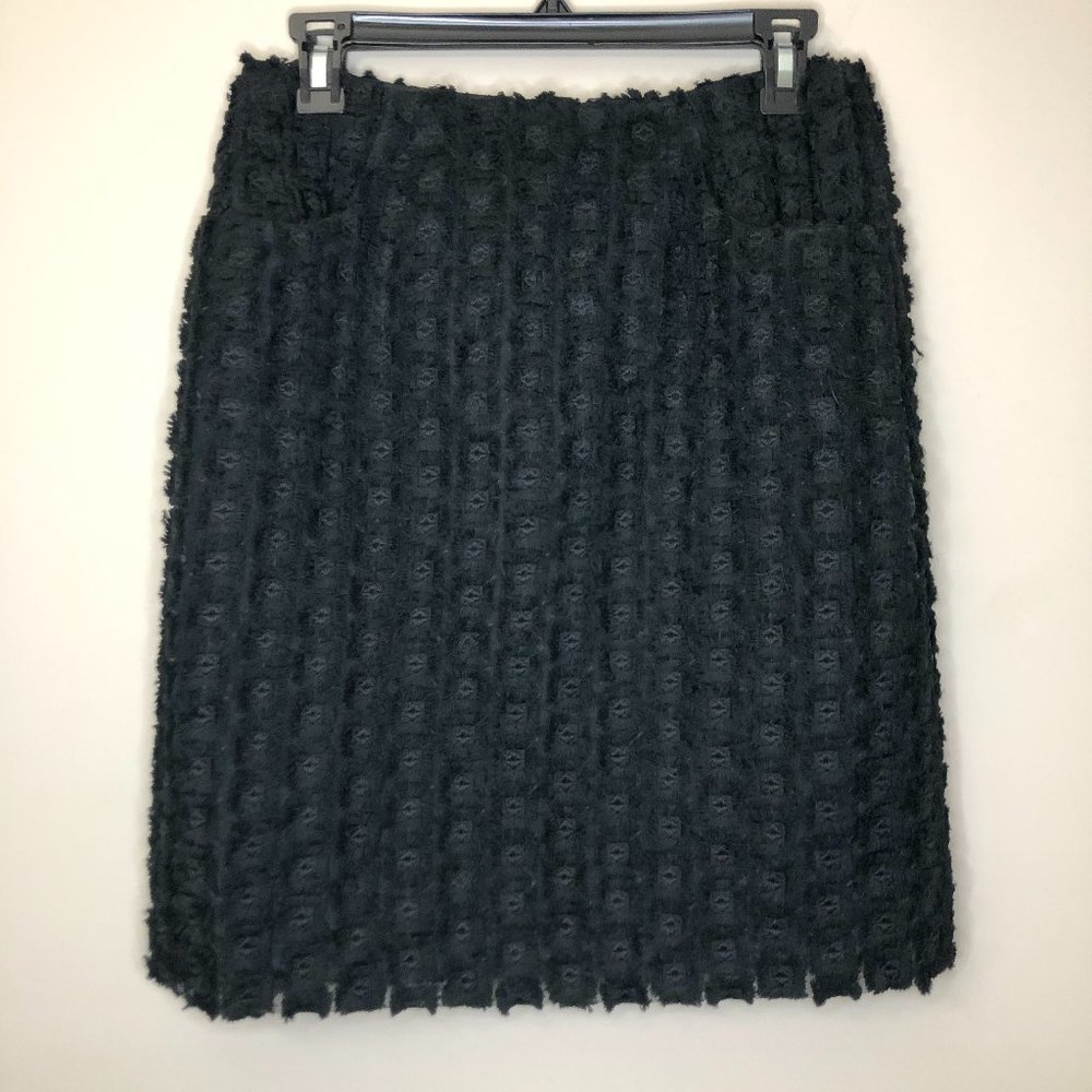 W by Worth black pencil skirt fringe pockets 2.